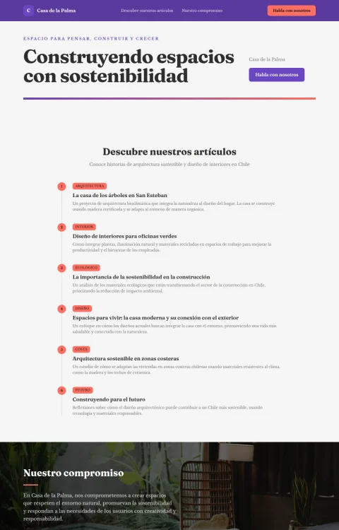 Diseño web Pensar y Construir para blog