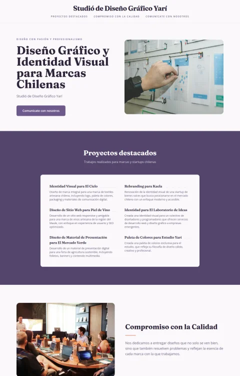 Diseño web Identidad Gráfica para portfolio