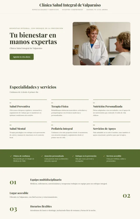 Diseño web Clínica Porteña para salud