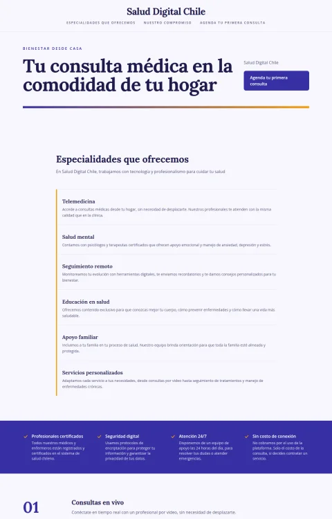 Diseño web Consulta Online para tu consulta
