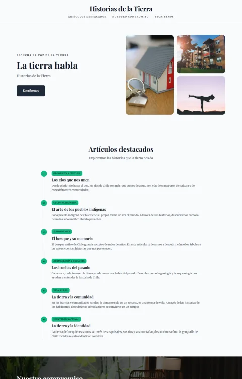 Diseño web Voz de la Tierra para blog