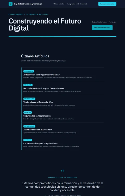 Diseño web Código y Tecnología para blog