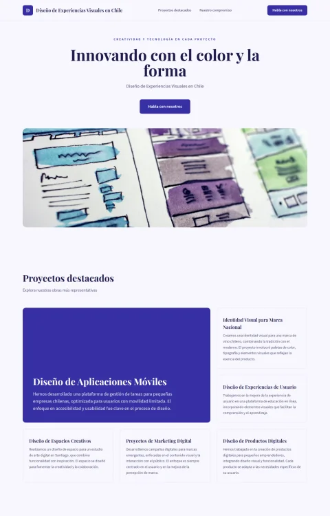 Diseño web Color y Forma para portfolio