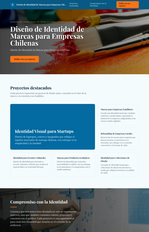 Diseño web Marcas con Identidad para portfolio