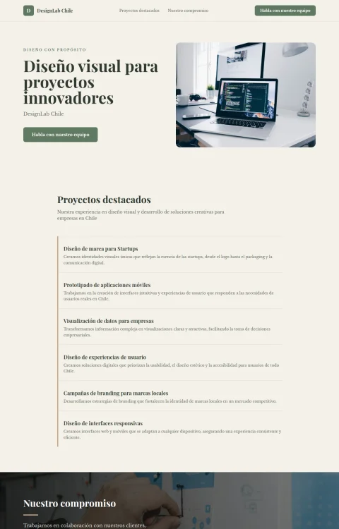 Diseño web DesignLab para portfolio