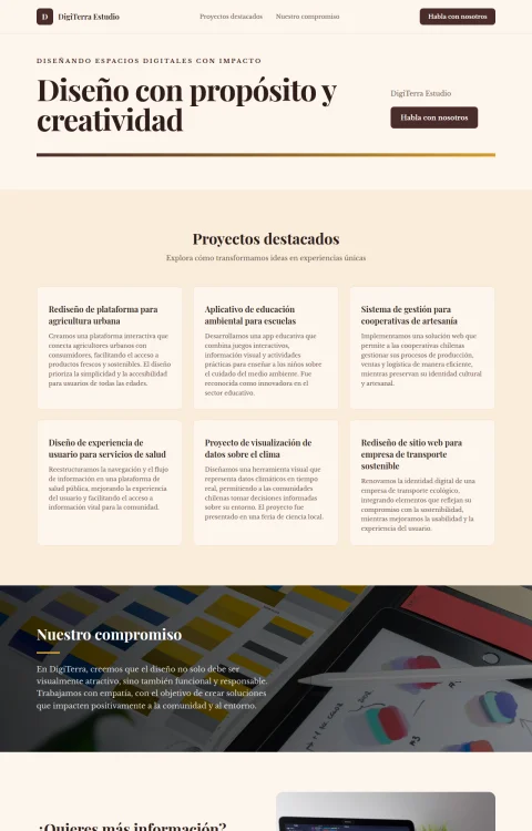 Diseño web Diseño con Propósito para portfolio