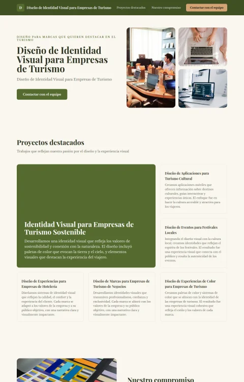 Diseño web Turismo con Marca para portfolio