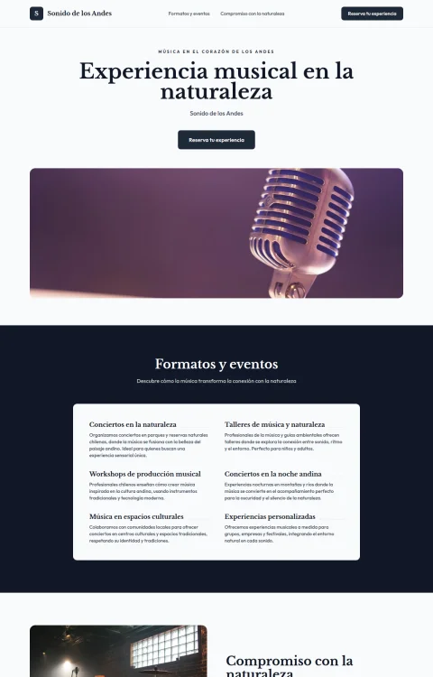 Diseño web Música Andina para musica