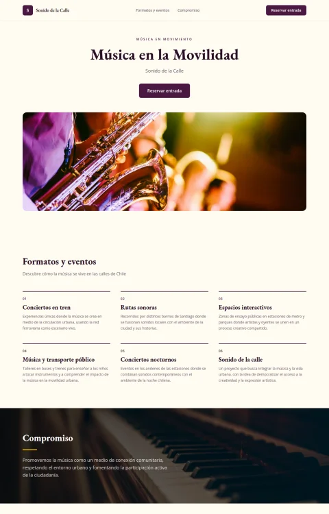 Diseño web Música Callejera para musica