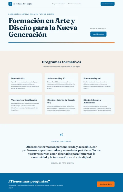 Diseño web Arte Digital para edu