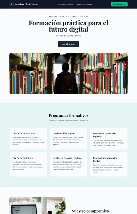 Diseño web Diseño Técnico para edu