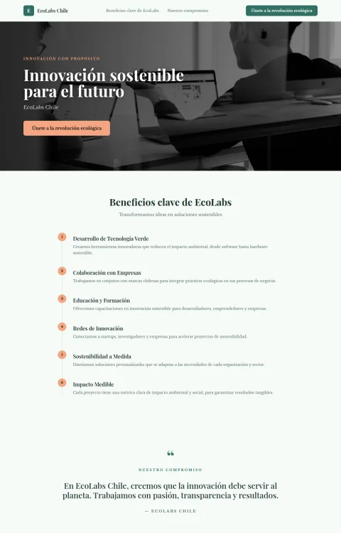 Diseño web EcoLab para landing