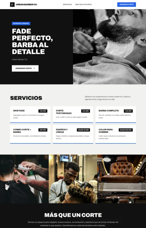Diseño web Fade Urbano para tu salón
