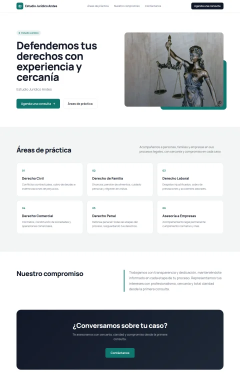 Diseño web Toga Clásica para tu estudio