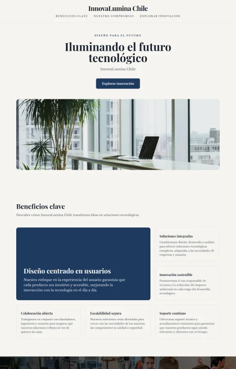 Diseño web Lumina Futuro para landing