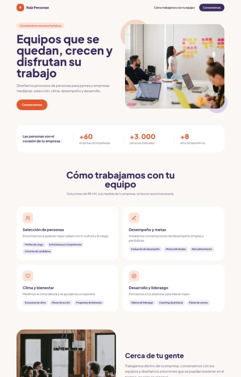 Diseño web Equipo Humano para consultores