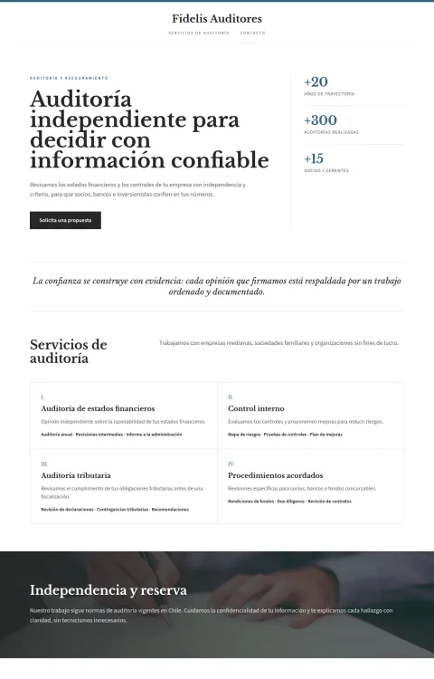 Diseño web Rigor Contable para consultores