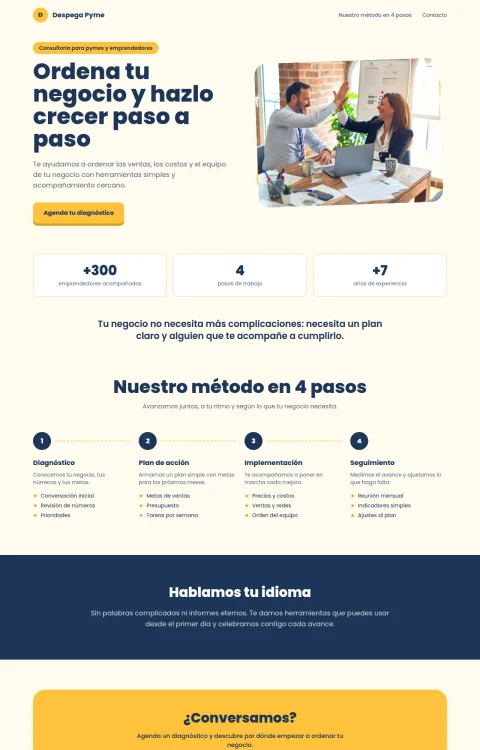 Diseño web Impulso Pyme para consultores