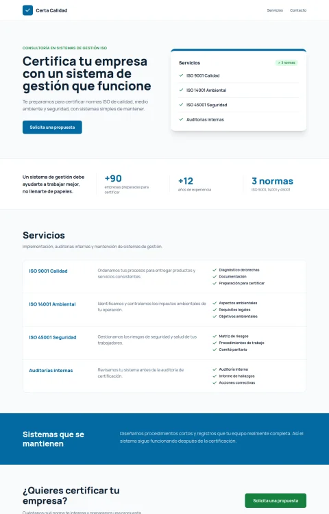 Diseño web Norma Precisa para consultores