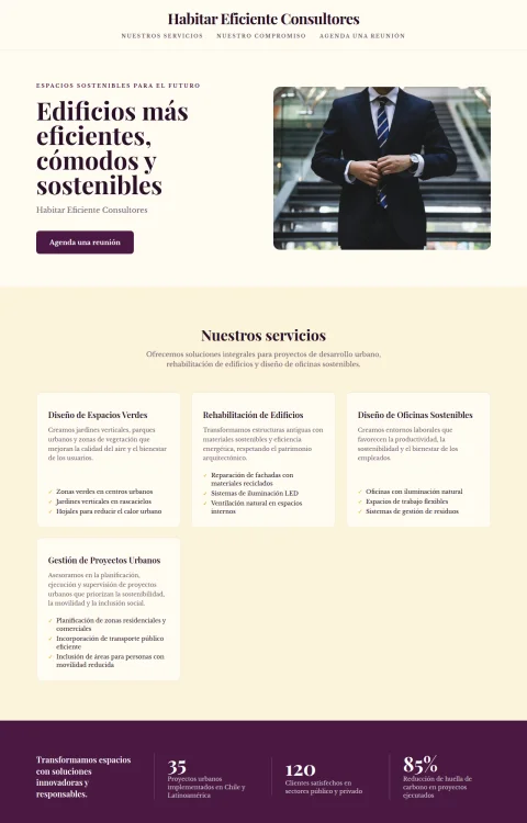 Diseño web Edificio Eficiente para consultores