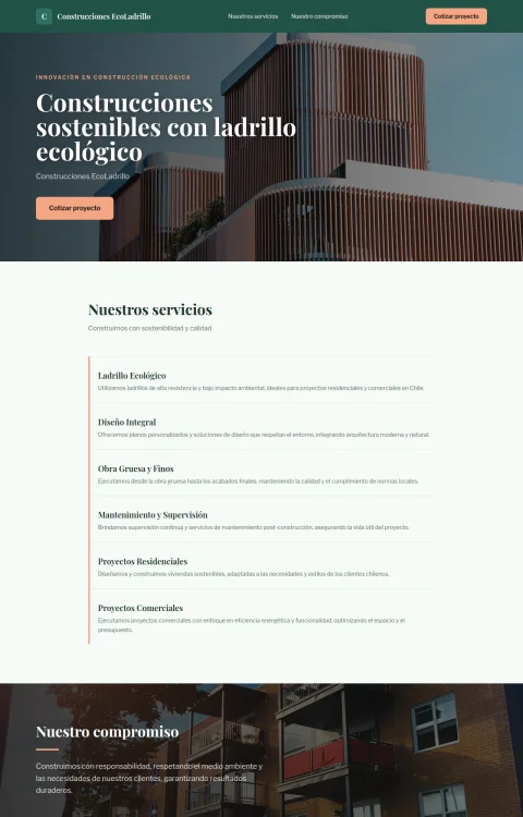 Diseño web Ladrillo Verde para construccion