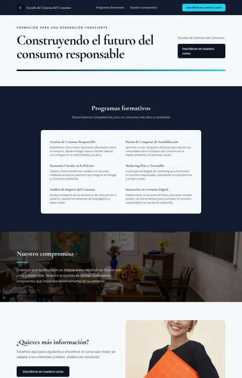 Diseño web Consumo Consciente para edu