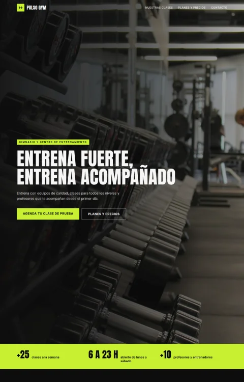 Diseño web Fuerza Urbana para fitness