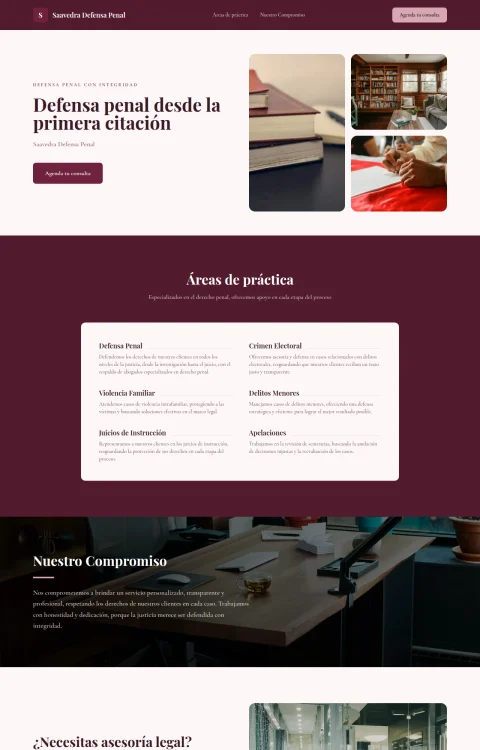 Diseño web Defensa Penal Firme para legal