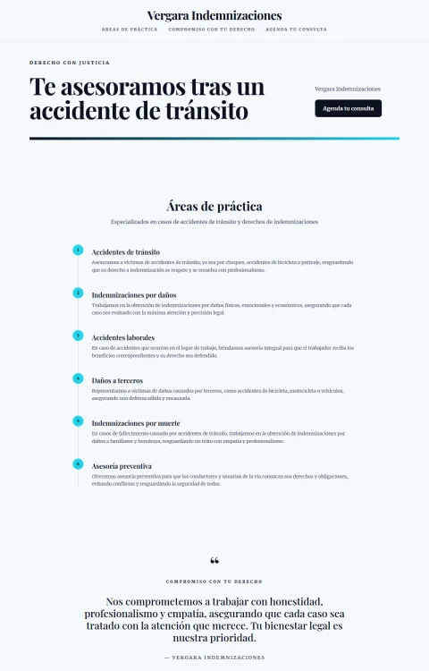 Diseño web Ruta Indemnizada para legal