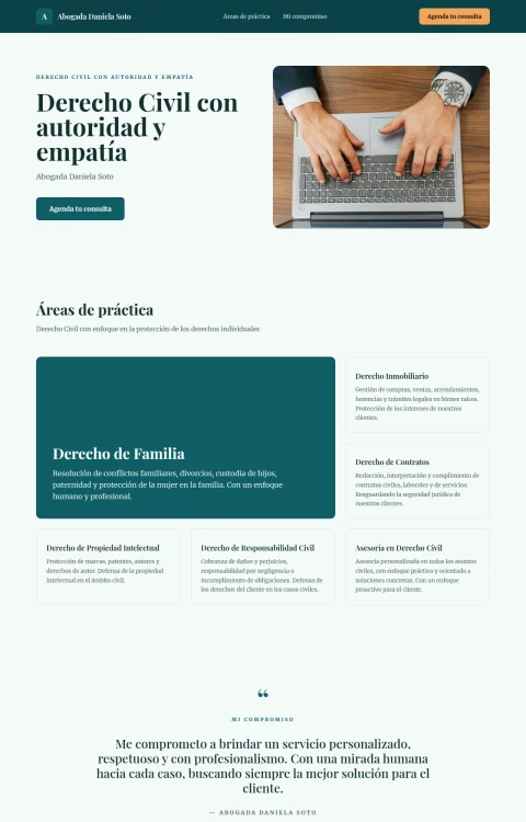 Diseño web Abogada Cercana para legal
