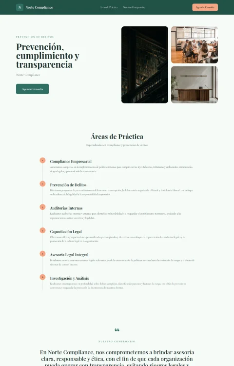 Diseño web Cumplimiento Norte para legal