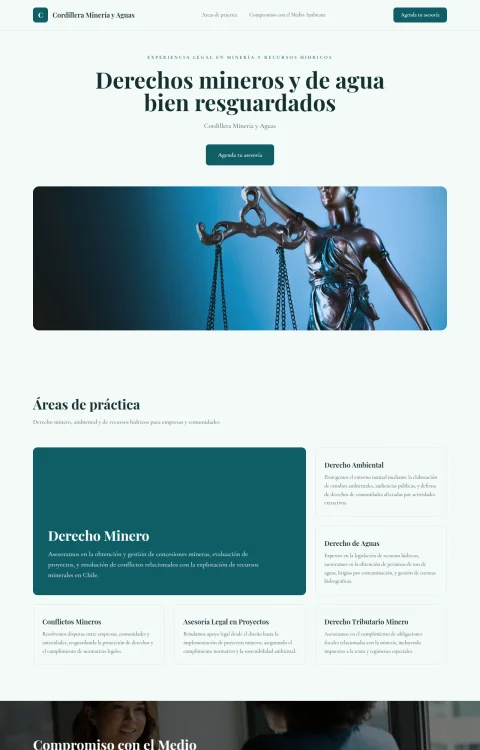 Diseño web Agua y Mineral para legal