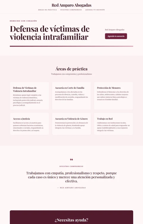 Diseño web Red de Amparo para legal