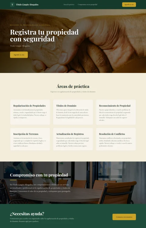 Diseño web Título Limpio para legal