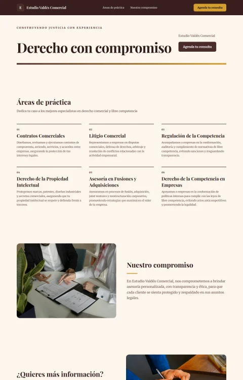Diseño web Contrato Comercial para legal