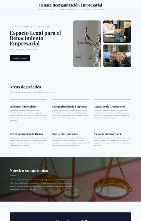 Diseño web Empresa Renace para legal