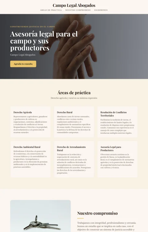Diseño web Campo Legal para legal