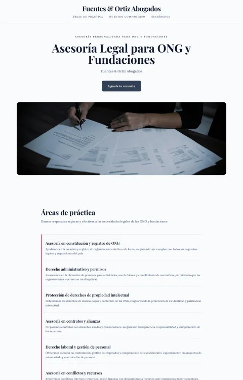 Diseño web Fundación Respaldada para legal